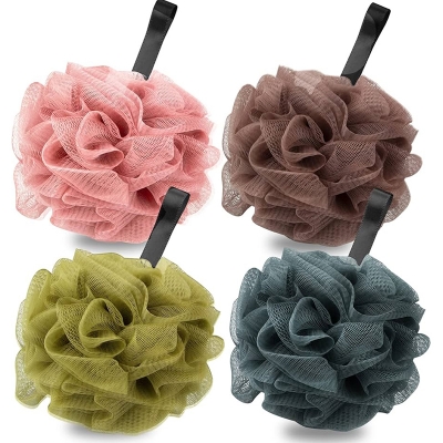 Picture of Premium Bath Loofah Shower Sponge | Soft Mesh Body Scrubber | Exfoliating Bath Puff for Men & Women (Multicolor)
