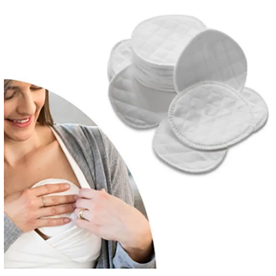 Picture of Reusable Nursing Breast Pad Washable Soft Absorbent Baby Breastfeeding Waterproof Breast Pad cotton (2 Pair/ 4-Pcs)
