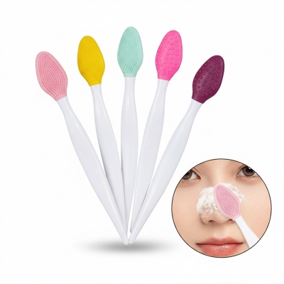 Picture of Face Cleansing Brush Effective Nose Exfoliator Blackhead Removal Brush-1Pcs (Multicolor)