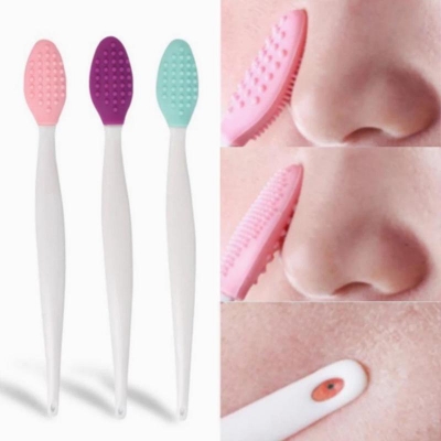 Picture of 1-Pcs Silicone Face Cleansing Brush Effective Nose Exfoliator Blackhead Removal Soft Deep Cleaning Brush Face Scrub Massage (Multicolor)