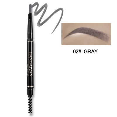 Picture of Automatic Waterproof Double Headed Eyebrow Pencil With Brush (HANDAIYAN) (Grey)