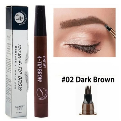 Picture of Waterproof Liquid Long Lasting 4 Point Eyebrow Pencil (Dark Brown)