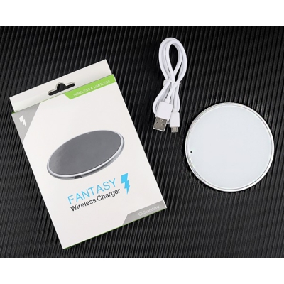 Picture of Wireless Fast Charger Charging Pad Micro USB for Smart Phone -Black (Multicolor, )