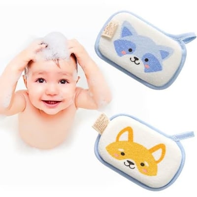 Picture of Baby Bath Sponge Soft for washing the body during bath - 1 piece - bath sponge By  Zikra Shop (Multicolor)