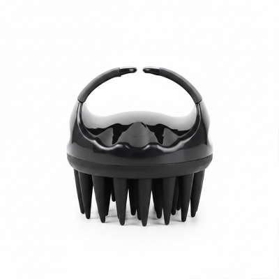 Picture of Solid Silicone Hair Scalp Shampoo Massage Brush Shower Head Massager Hair Scrubber for Dandruff  