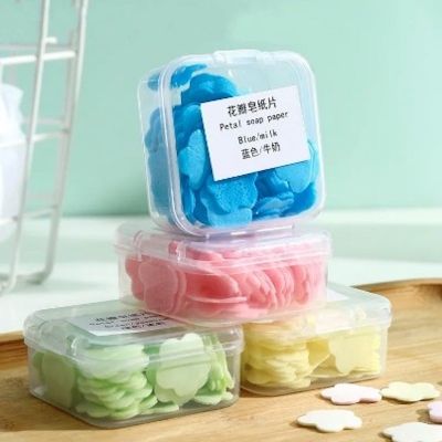 Picture of Travel Soft Paper Soap Flower Design Box Shape (Square Box)