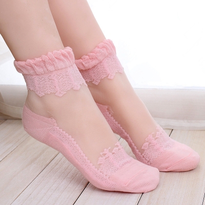 Picture of Warm Comfortable Stylish Socks Cotton Bamboo Fiber Garbage Socks For Women (Pink,Int: One size)