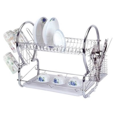 Picture of 2-Layer Dish Drainer Rack Stainless Steel (Silver)