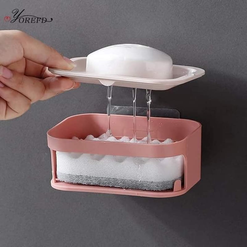 Picture of Bathroom Plastic Double Layers Draining Soap Case Holder  