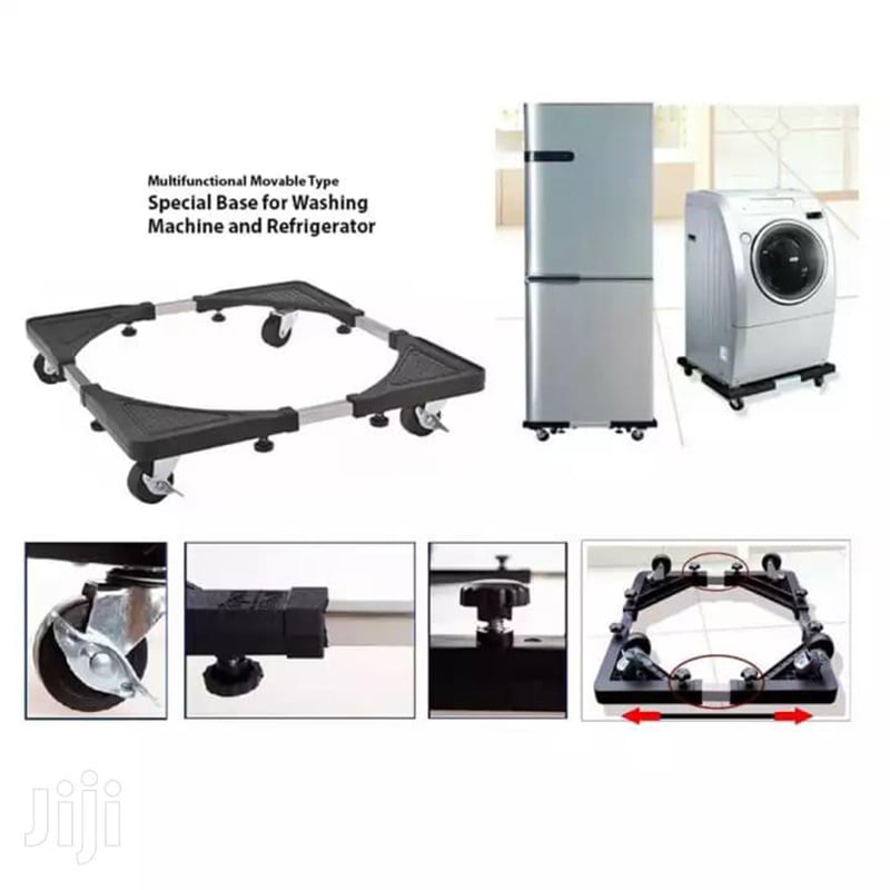 Picture of Roller Washing MachineMobile Refrigerator Base Reinforced Retractable Movable Rack with Wheels Kitchen Fridge Base Bracket (Multicolor)