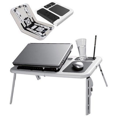 Picture of Portable Laptop Table Desk, Adjustable Height E-Table (Multicolor)