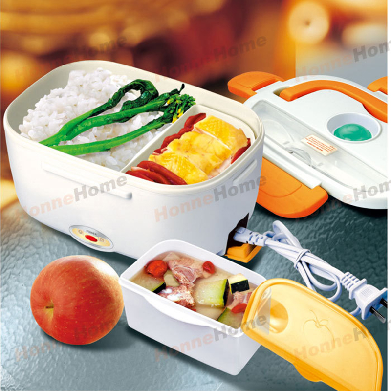 Picture of Portable Electric Lunch Box - Orange and White (Multicolor)