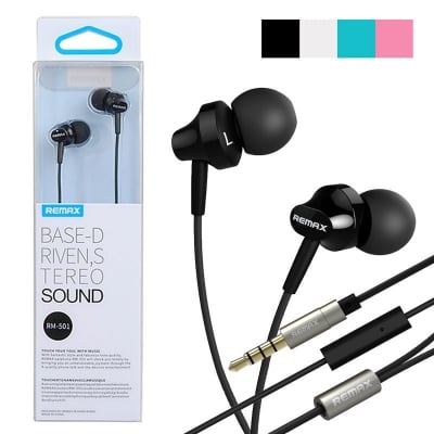 Picture of Remax RM 501 In Ear Earphone Stereo Headset Metal Body (Multicolor)