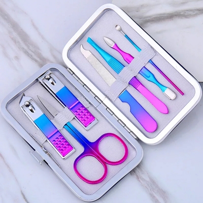 Picture of 7 in 1 luxury manicure set nail cutter kit (Multicolor)