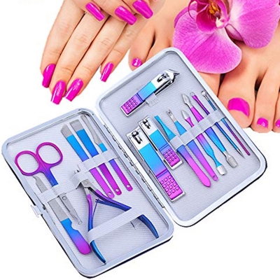 Picture of 15 in 1 luxury manicure set nail cutter kit (Multicolor)