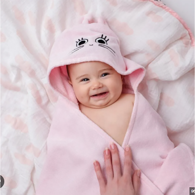 Picture of Baby Cap Towel Baby hooded towels, Newborn Baby, Washable, Kids Cap Towel , Bath towels,Velvet Cap Towel Size 29''*27'' (Multicolor)