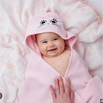 Picture of Baby Cap Towel Baby hooded towels, Newborn Baby, Washable, Kids Cap Towel , Bath towels,Velvet Cap Towel Size 29''*27'' (Multicolor)
