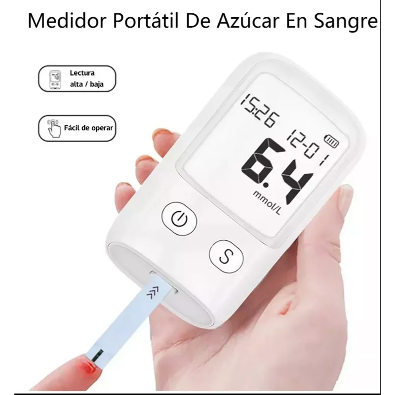 Picture of Smart Glucometer Blood Glucose / Sugar Test Meter / Blood Sugar Meter Diabetes Test Machine Blood Glucose Monitoring System | 50 Pcs free strips (Multicolor)