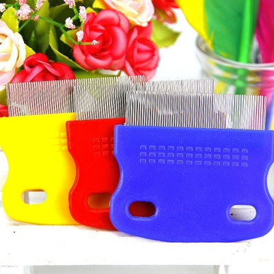 Picture of Hair Lice Comb Brushes Terminator Fine Egg Dust Nit Free Removal Stainless Steel Lice Comb (Multicolor)