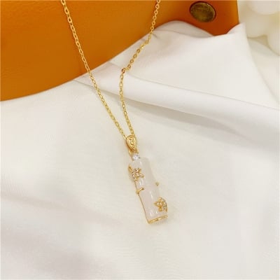 Picture of Bamboo_Style High Quality Neckless For Women (White,Adjustable)