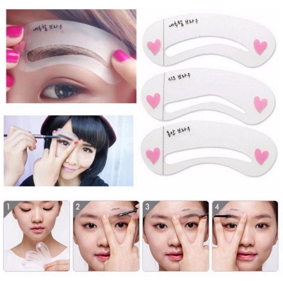 Picture of 6pcs/2set- Grooming Shaping Assistant Template Eyebrow Card for Women (Multicolor)