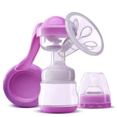 Picture of 2 in 1 Breastfeeding Pump and Bottle Manual Portable Breastfeeding Milk Pump-1Set (Multicolor)