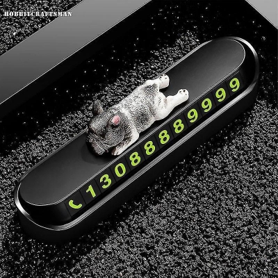 Picture of Phone Number In The Car Bulldog Temporary Parking Card Night Luminous Phone Number Car Plate Car Accessories Styling Car Sticker By  Zikra Shop (Multicolor)