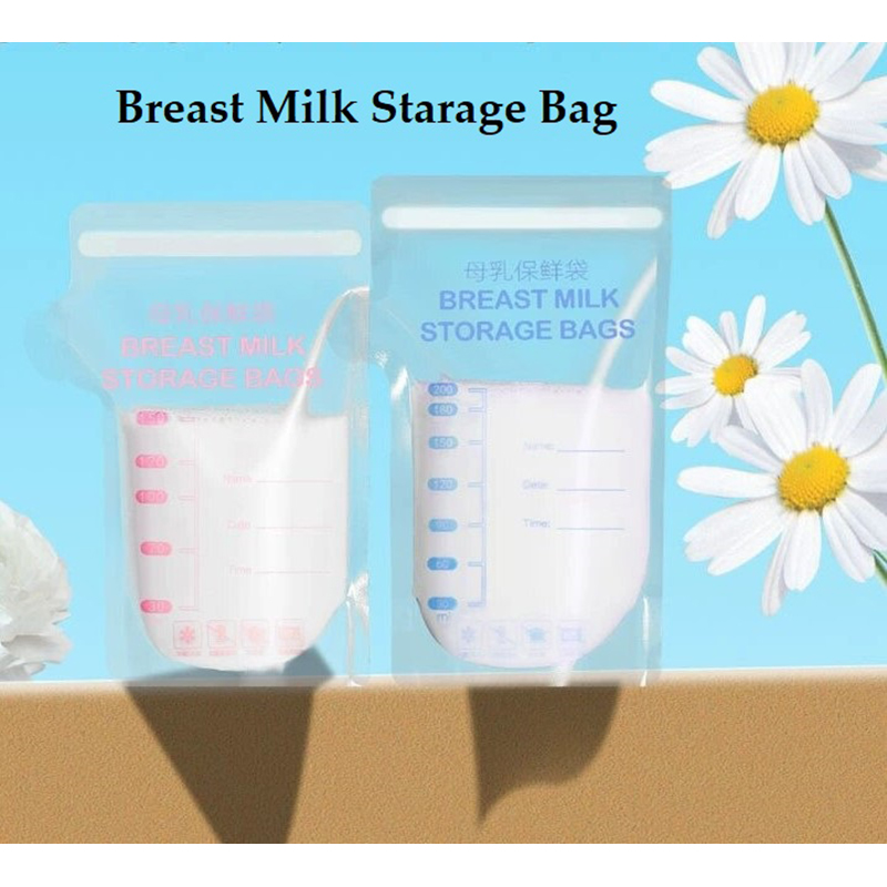 Picture of 30Pcs/bag Breast Milk Storage Bags Moisture-proof And leak-proof Food Freezer Breast Milk Storage Bag With Marker Pen (30Pcs+ Marker Pen)