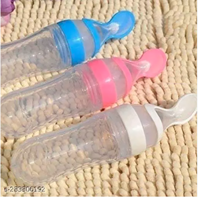 Picture of Silicone Spoon feeder Hard Spoon 125ml -1pcs By  Zikra Shop (Multicolor)