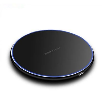 Picture of Wireless Fast Charger Charging Pad Micro USB for Smart Phone -Black (Multicolor, )