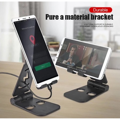 Picture of New Lazy Phone/Tablet Bracket Holders Non-Slip Stands Portable Folding Adjustable Rotatable Stand (Black) (Multicolor)