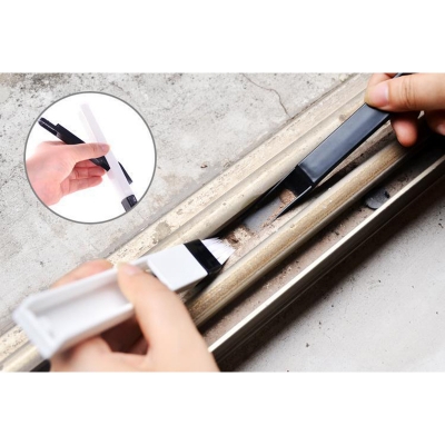 Picture of Multipurpose Window Door Keyboard Small Tools Cleaning Brush Cleaner+Dustpan 2 In 1 Tool Set By Zikra (Multicolor)