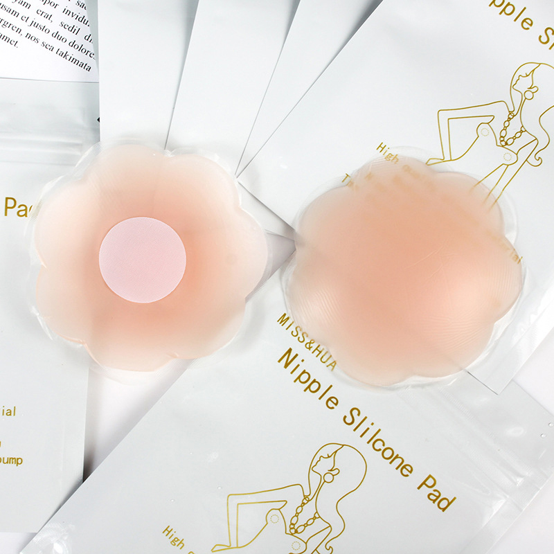 Picture of 1-Pair Cool Reusable Self Adhesive Silicone Pad Cover Pad Natural Color Nipple Stickers By ZIKRA (Multicolor,Int: One size)