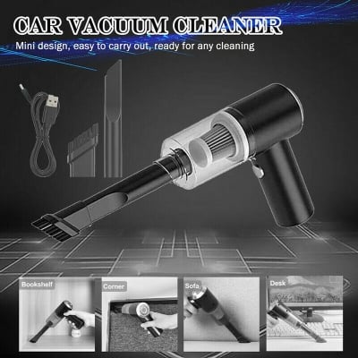Picture of Rechargeable Vacuum Cleaner for Car and Home (Black,1 Month)