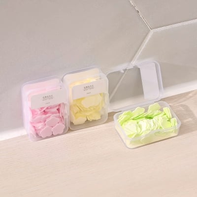 Picture of Travel Soft Paper Soap Flower Design Box Shape (Rectangular Box)