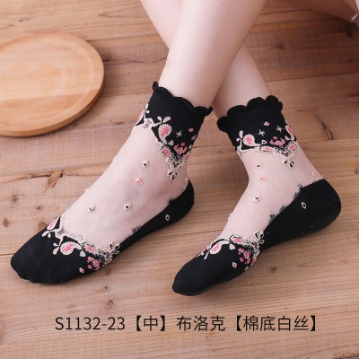 Picture of Stylish Socks For Women/ Warm Socks For Women/ Warm comfortable cotton bamboo fiber girl women's socks (Black,Int: One size)