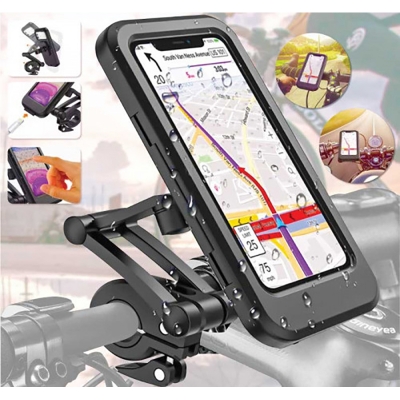 Picture of Universal Waterproof Bicycle Phone Holder Bike Motorcycle Handlebar Mobile Phone Stand (Multicolor)