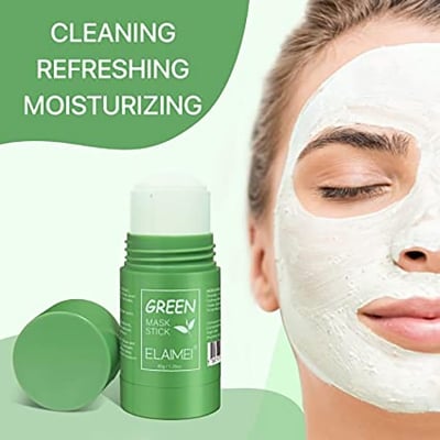 Picture of Green-Tea-Mask Stick Nourish Skin Organic Clay Mask Stick Oil Control Moisturizinge Brighteninge Detoxifying Acne Remover (Face,Others)