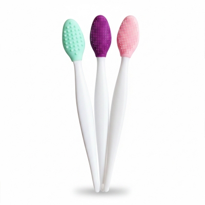 Picture of Double Side Soft Silicone Lip Scrub Tool & Nose Blackhead Remove Brush (Multicolor,Face,Others)