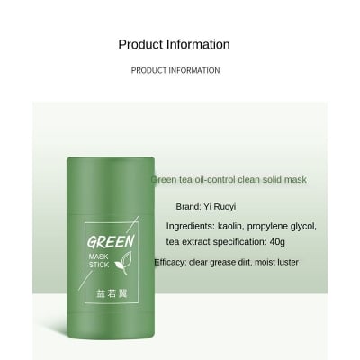Picture of Cleansing Facial Mask Stick Melao Green Mask Stick For All Skin Types Women & Men - Face Mask - Multani Mati (Face,Others)