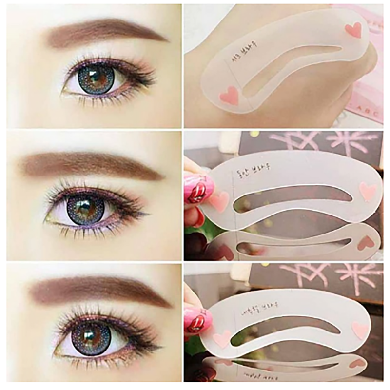 Picture of 6pcs/2set- Grooming Shaping Assistant Template Eyebrow Card for Women (Multicolor)