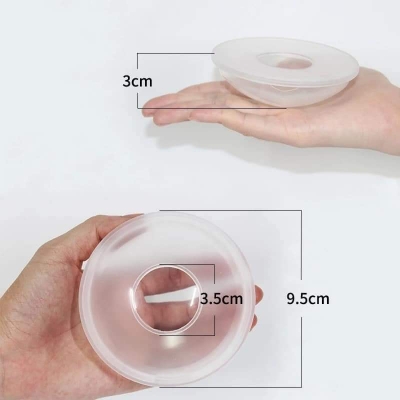 Picture of 2pices Silicone Wearable Breast-Milk Collector With Carrying Box By  Zikra Shop (Multicolor)