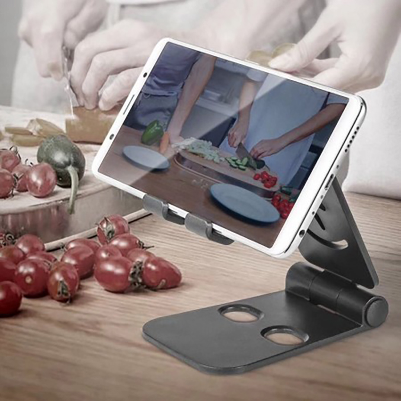 Picture of New Lazy Phone/Tablet Bracket Holders Non-Slip Stands Portable Folding Adjustable Rotatable Stand (Black) (Multicolor)
