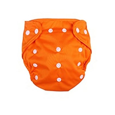 Picture of Adjustable Reusable Washable Cloth Diaper (With 1 Pad 3 Layer) (Orange, )