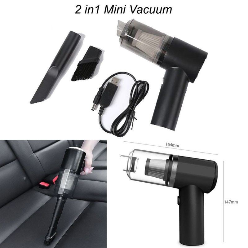 Picture of Rechargeable Vacuum Cleaner for Car and Home (Black,1 Month)