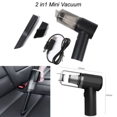 Picture of Rechargeable Vacuum Cleaner for Car and Home (Black,1 Month)