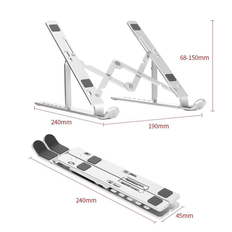 Picture of Adjustable Full Aluminum Laptop Stand for All Laptop (Silver)