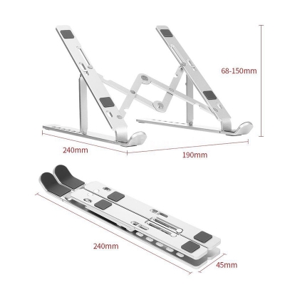 Picture of Adjustable Full Aluminum Laptop Stand for All Laptop (Silver)