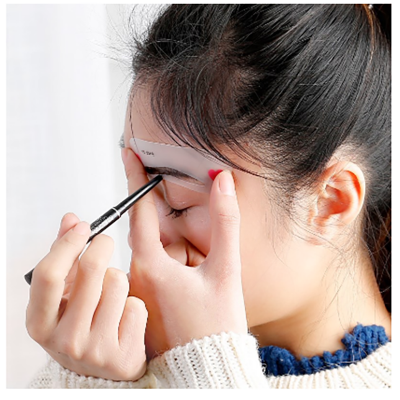 Picture of 15-Pcs/5-Set Grooming Shaping Assistant Template Eyebrow Drawing Card Brow Make Up Transparent (Multicolor,Eyes)