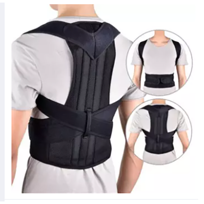 Picture of Adjustable Magnetic Orthopedic Posture Corrector for Men Women Corset Upper Lower Relief Back Brace Belt Lumbar Support (Black,XL)